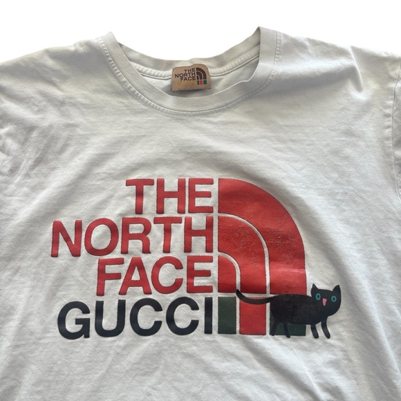 Gucci x The North Face Tee Shirt Women's Size 3XL Designer Crew Neck - Picture 5 of 11